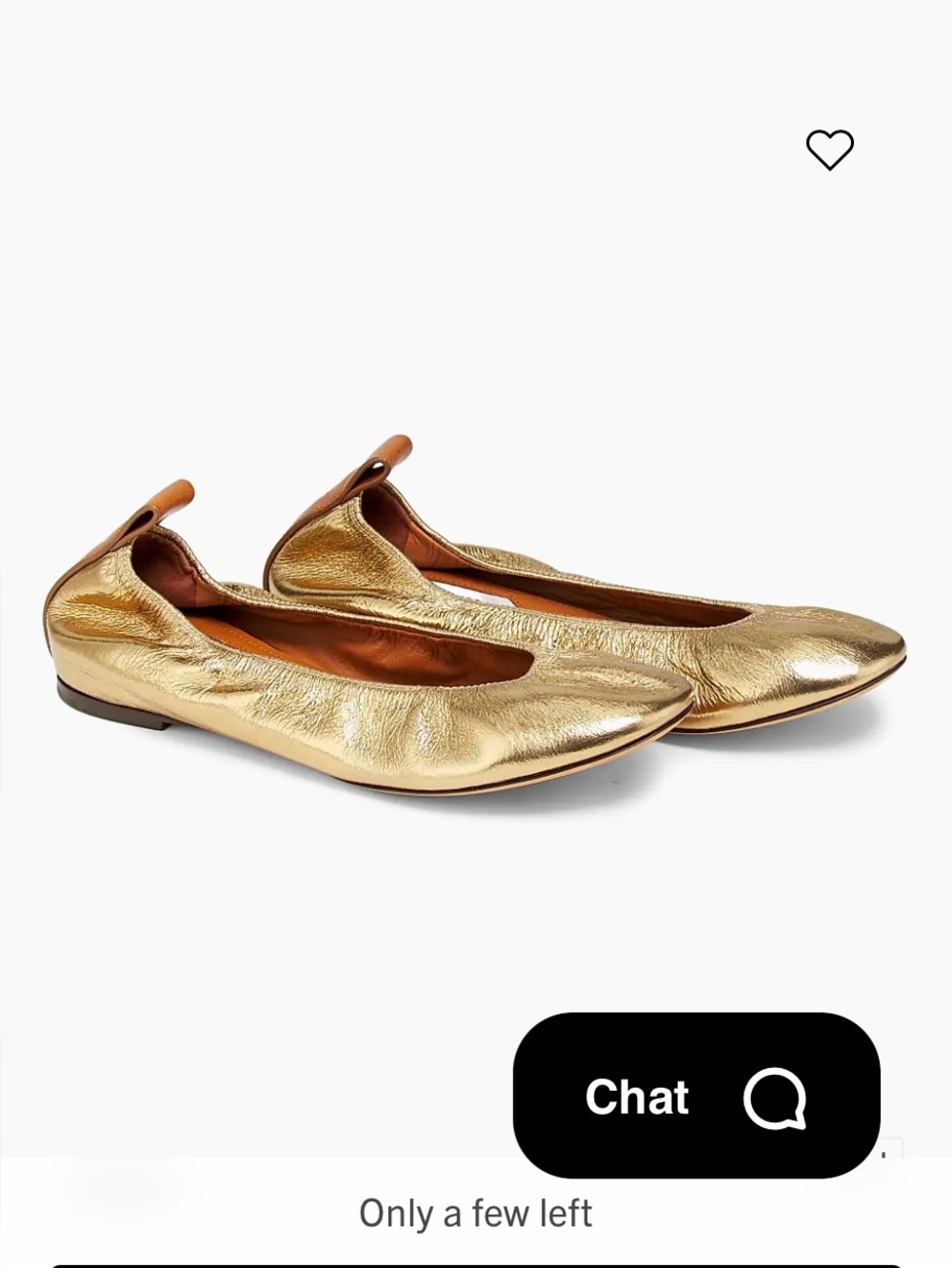 Lanvin  gold ballet flats